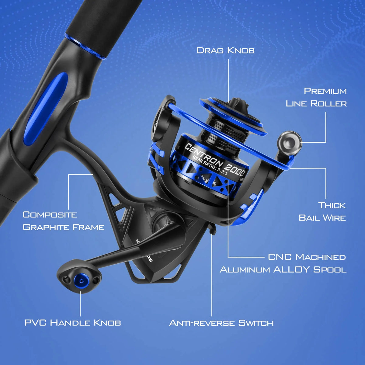 Centron Spinning Fishing Rod and Reel Combo