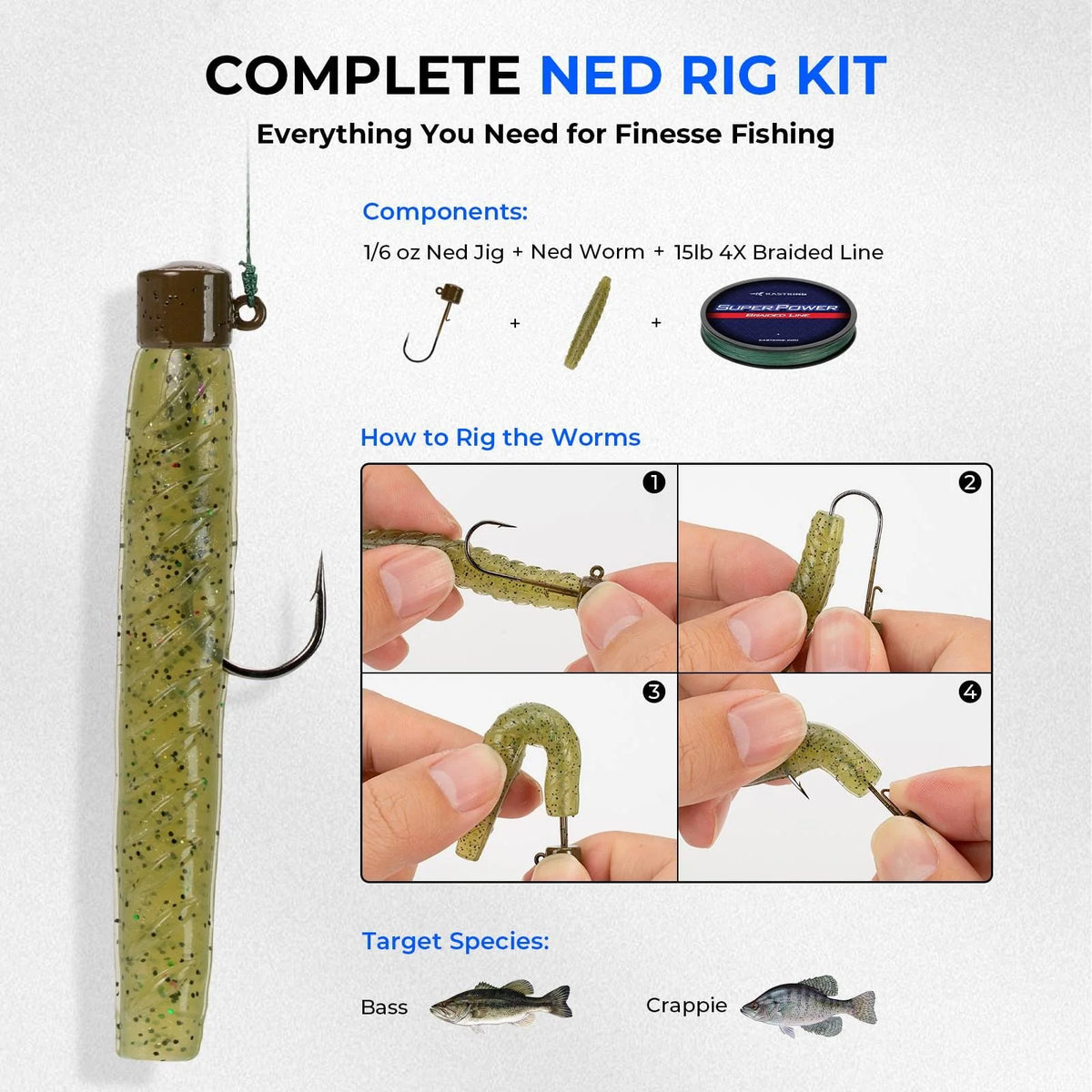 Superpower Braided Fishing Line and Lure Kit