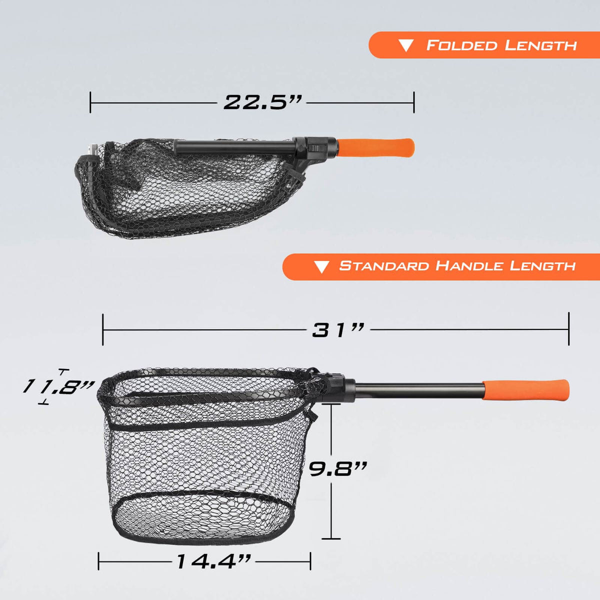 Brutus Foldable Extendable Fishing Net