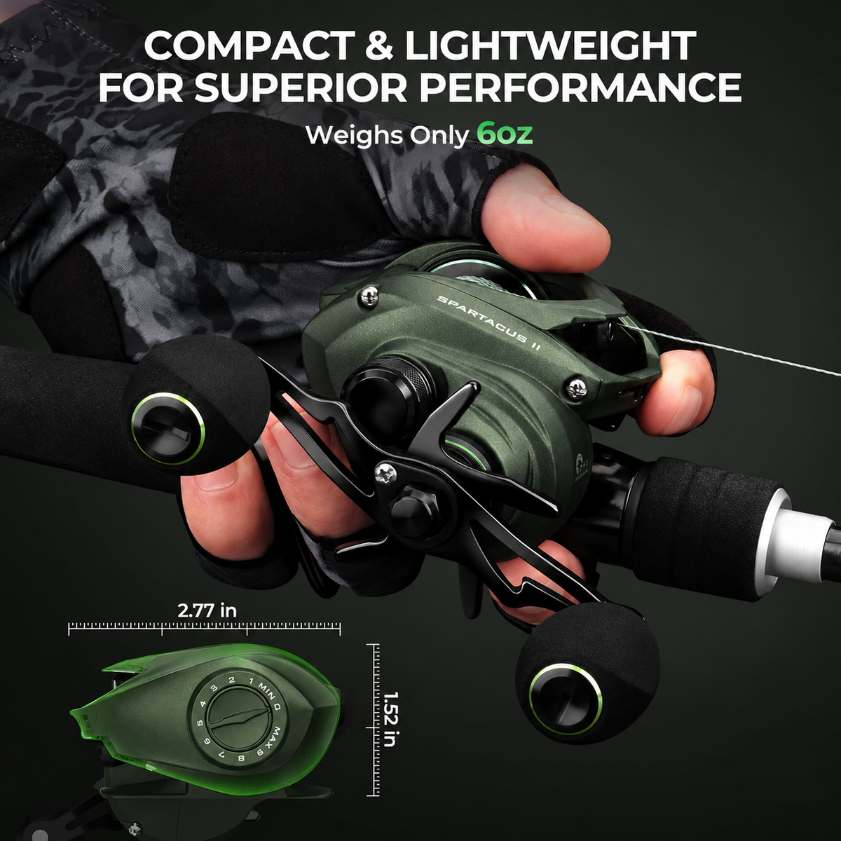 Spartacus II Twin-Tip Baitcaster Rod and Reel Combo