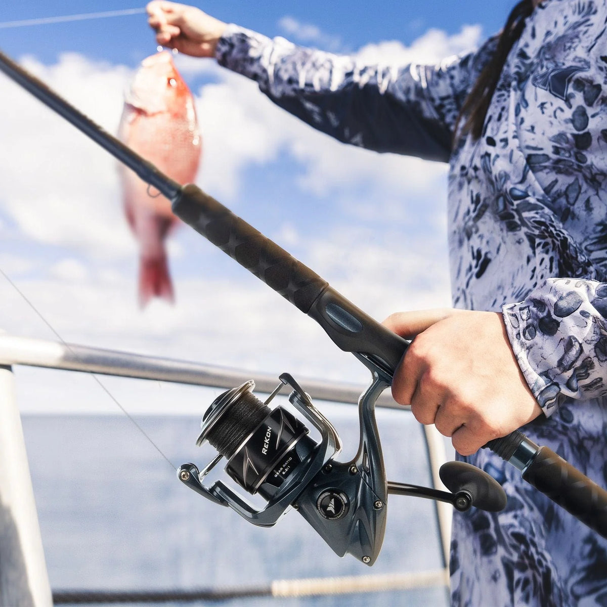 ReKon Saltwater Spinning Fishing Rod and Reel Combo