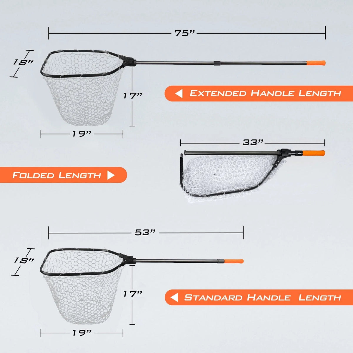 Brutus Foldable Extendable Fishing Net