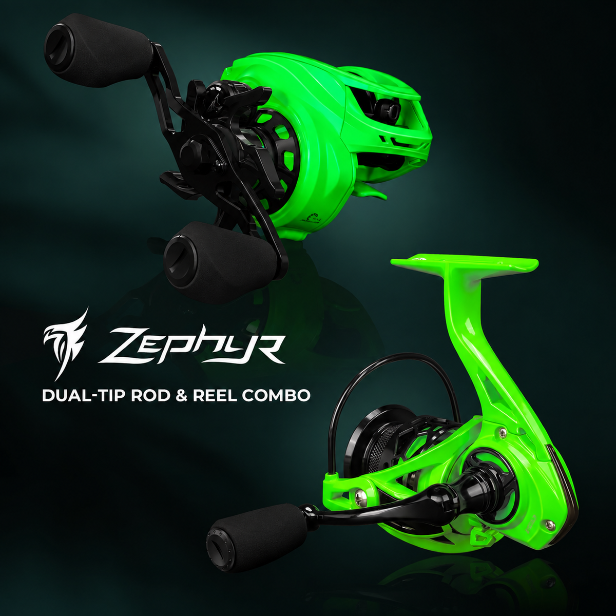 Zephyr Dual-tip Spinning Fishing Rod and Reel Combo