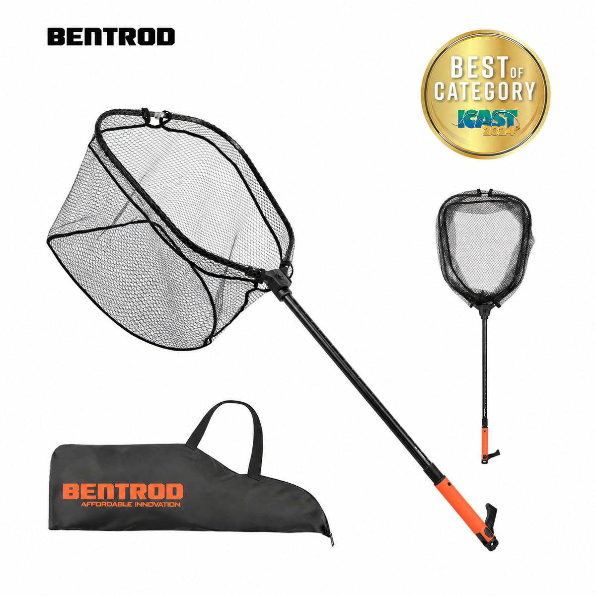 Brutus Foldable Extendable Fishing Net With Boat Hook