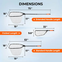 Brutus Foldable Extendable Fishing Net
