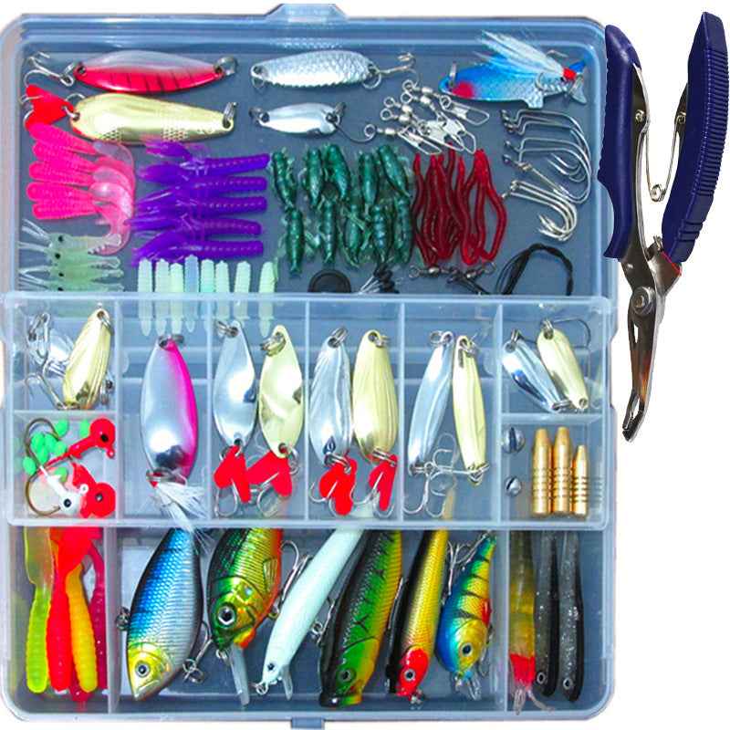 BenTrod 132 Pcs Fishing Lures Set Mixed Minnow Hooks Fish Lure Kit In Box Artificial Bait Fishing