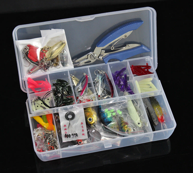 BenTrod 132 Pcs Fishing Lures Set Mixed Minnow Hooks Fish Lure Kit In Box Artificial Bait Fishing