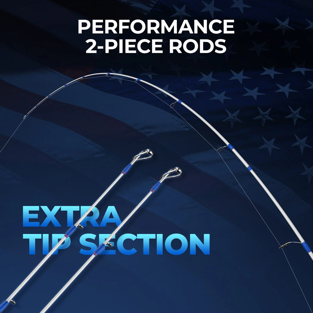 Royale Legend Patriot Twin-Tip Spinning Rod and Reel Combo