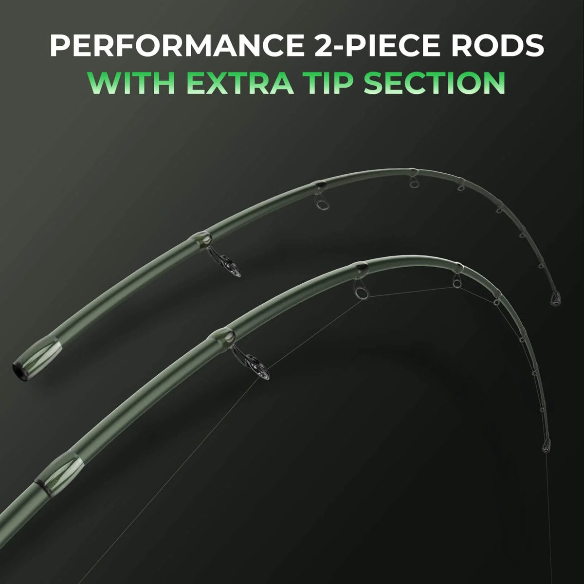 Spartacus II Twin-Tip Spinning Fishing Rod and Reel Combo
