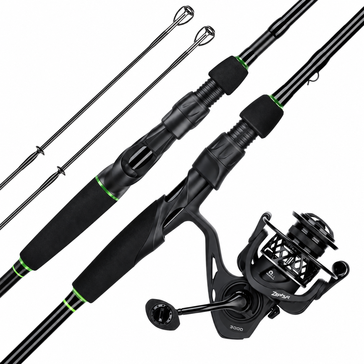Zephyr Dual-tip Spinning Fishing Rod and Reel Combo
