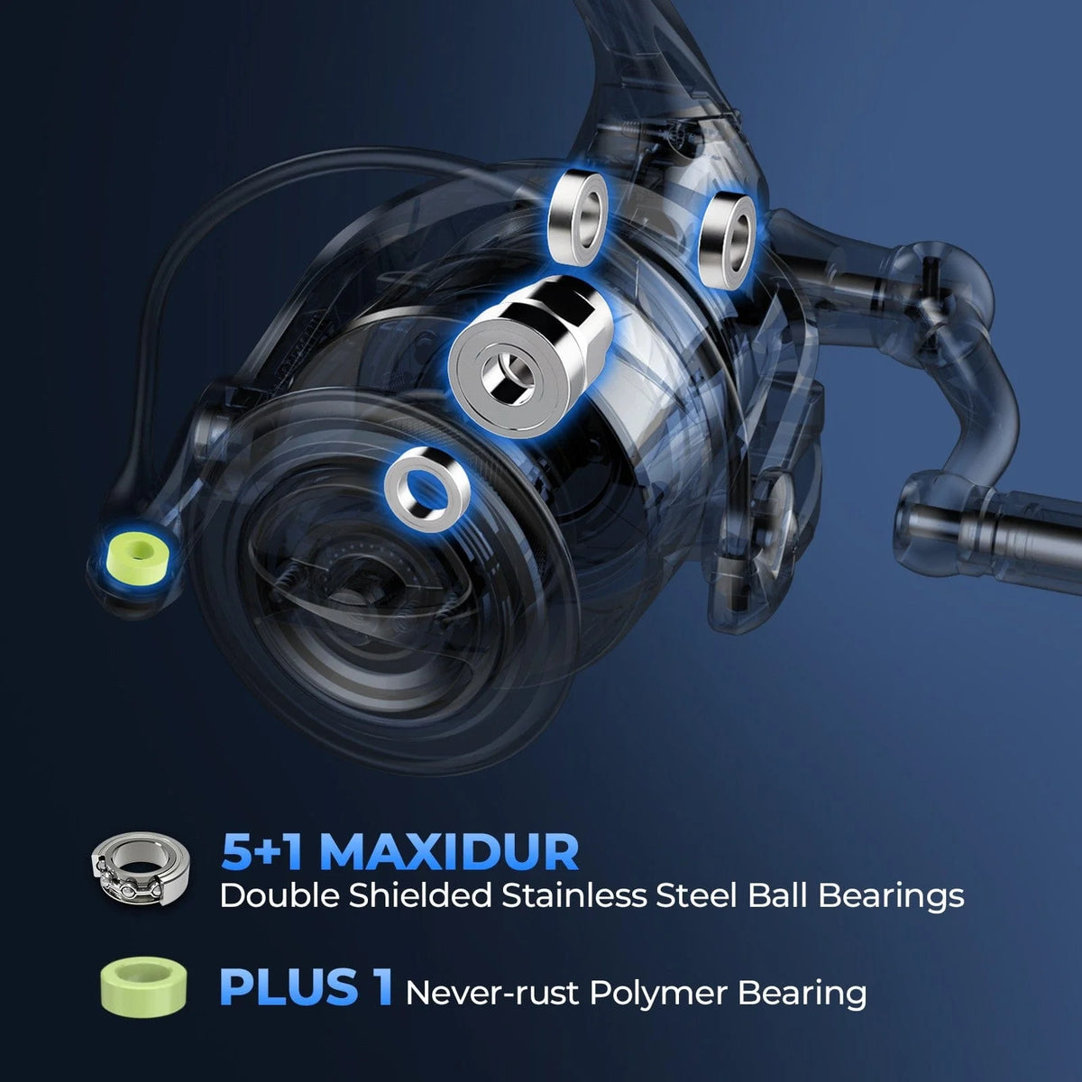 ReKon Saltwater Spinning Fishing Rod and Reel Combo