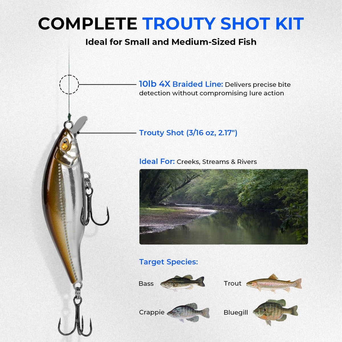 Superpower Braided Fishing Line and Lure Kit