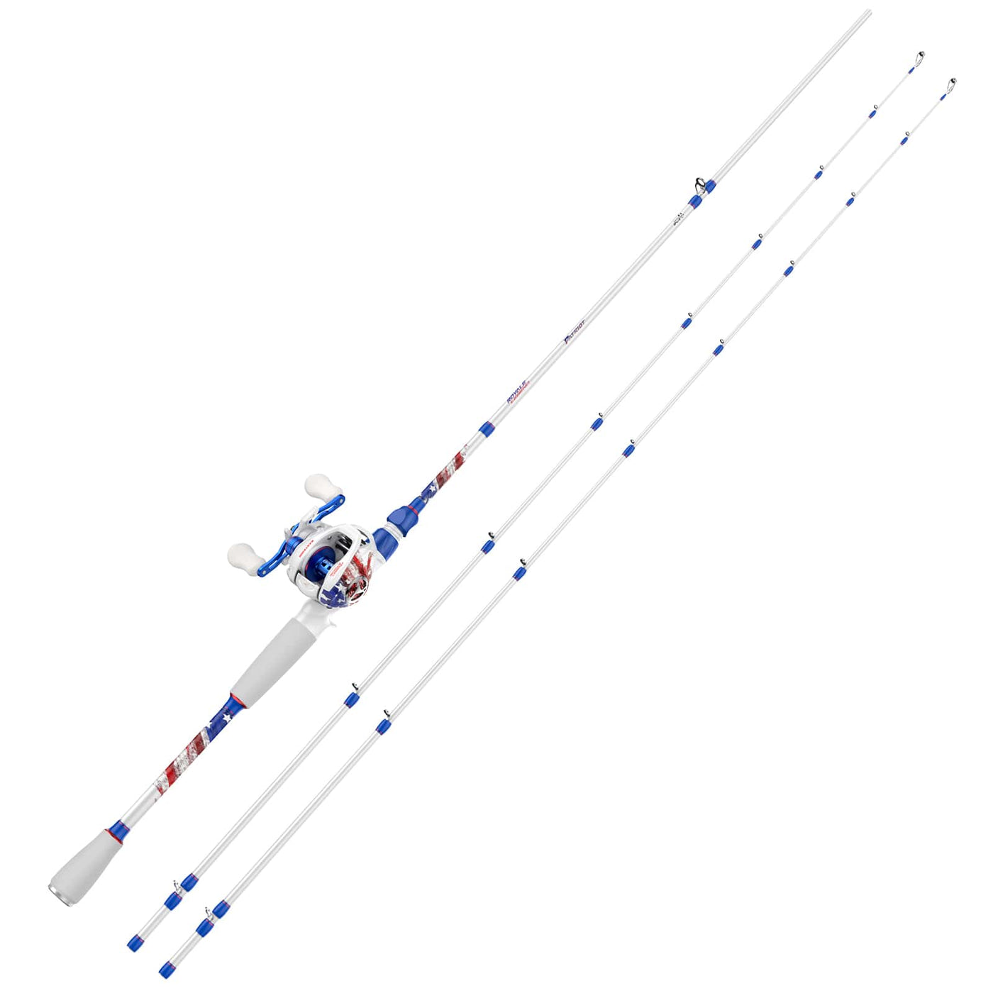 Royale Legend Patriot Twin-Tip Baitcaster Rod and Reel Combo