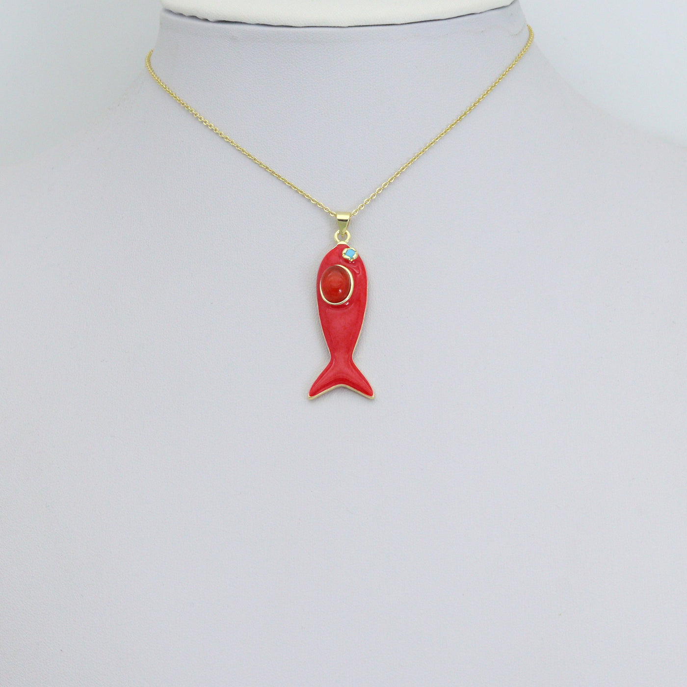 Colorful Enamel Fish Pedant For Necklace Bracelet Jewelry Making Supply, Fish Charm, Sku#LK1281