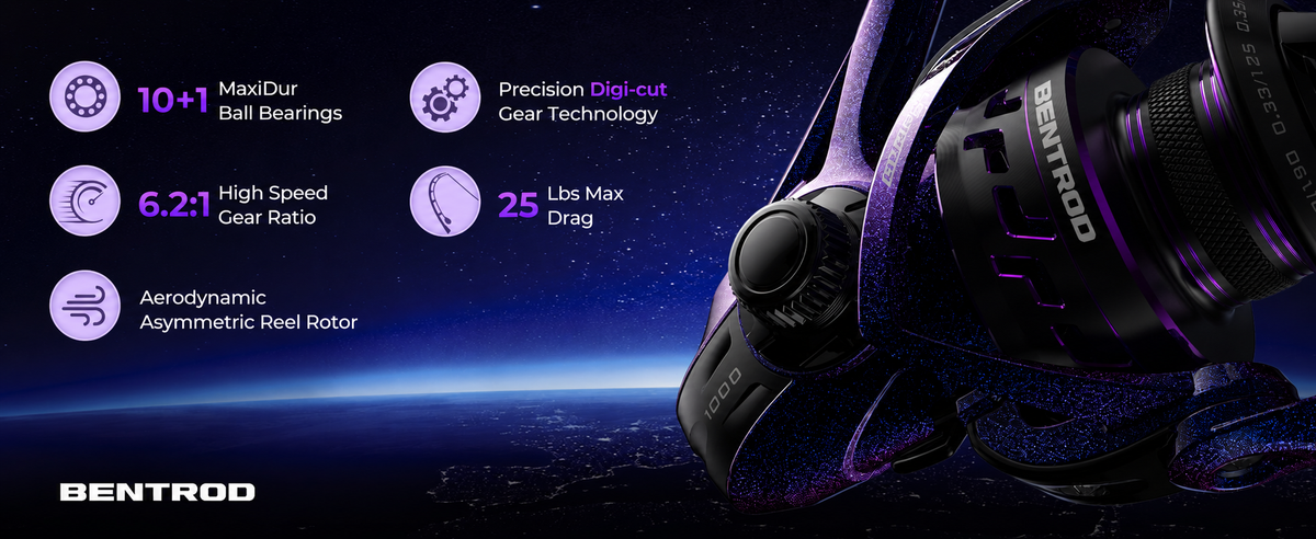 The BenTrod Royale Legend Pro Spinning Reel is a symphony of precision and power. Whether you're a seasoned angler or just starting out, this reel is your perfect companion for excellence on every fishing expedition. Elevate your angling game—where precision meets innovation with the Royale Legend Pro.