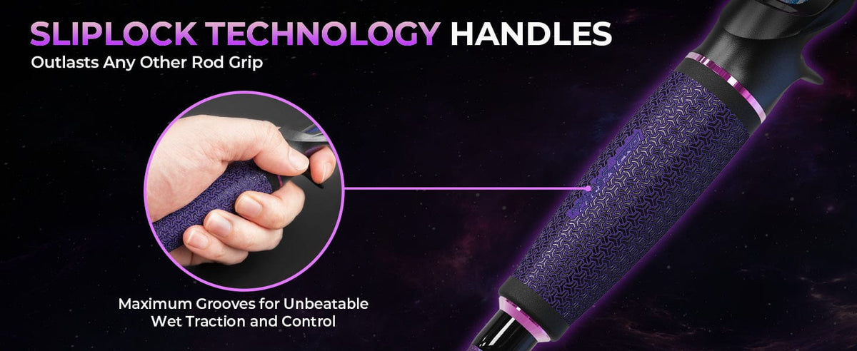 Experience unparalleled grip and control with the SlipLock Technology handles featured on the Royale Legend Pro fishing rod.