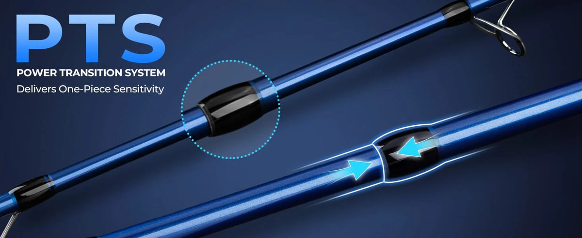 2-piece PTS construction ensures smooth power transfer with a connected feel and easy portability.