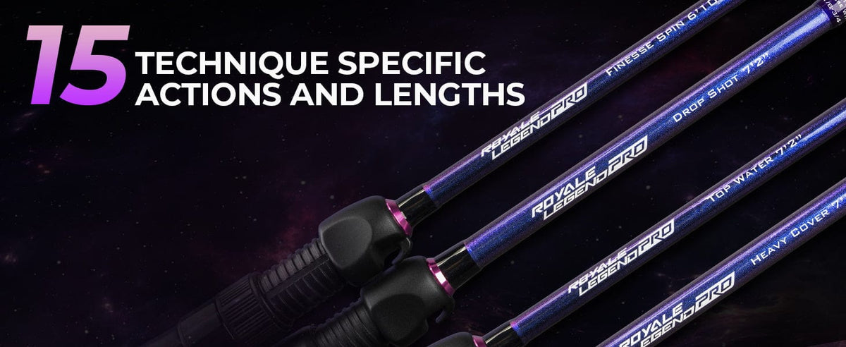 15 Technique Specific bass fishing models from 6’8” to 7’10” in length, including 11 casting and 4 spinning styles.