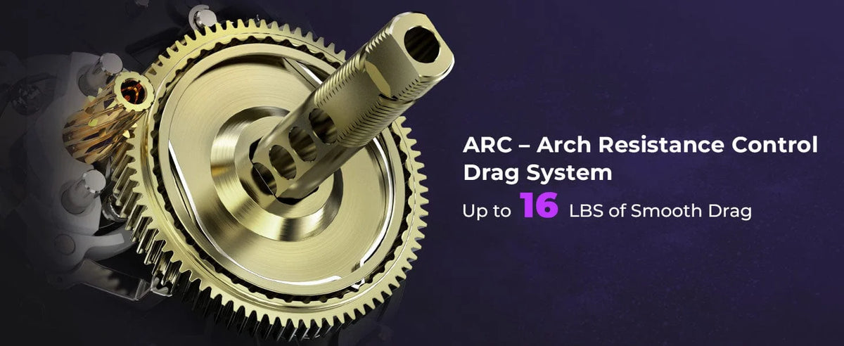 Experience 16 lbs of maximum smooth drag, courtesy of BenTrod's innovative drag system, ARC – Arch Resistance Control.