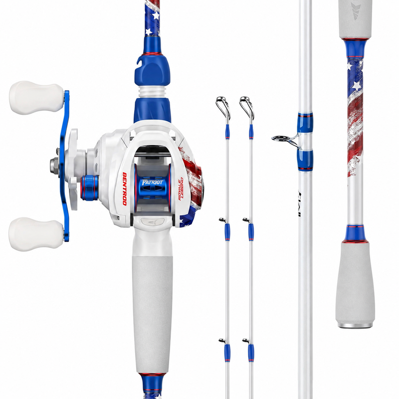 Royale Legend Patriot Twin-Tip Baitcaster Rod and Reel Combo